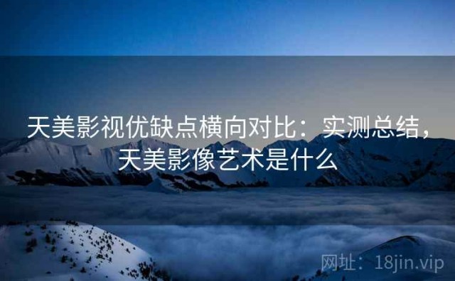 天美影视优缺点横向对比：实测总结，天美影像艺术是什么