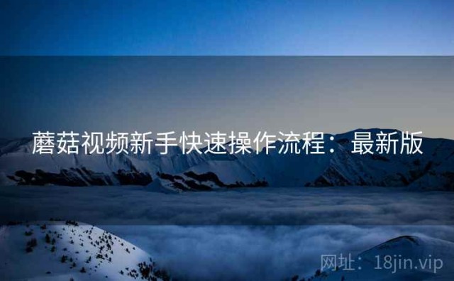 蘑菇视频新手快速操作流程：最新版