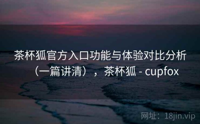 茶杯狐官方入口功能与体验对比分析（一篇讲清），茶杯狐 - cupfox